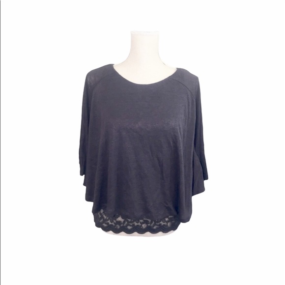 Anthropologie Akemi + Kin Linen Lace Cape Top - Picture 2 of 8